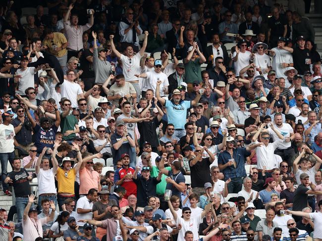 Capacity crowds at the test match between England and India at The Kia Oval in London on September 3.