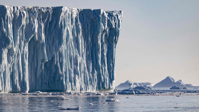 An iceberg floats in Disko Bay in western Greenland. Picture: AFP