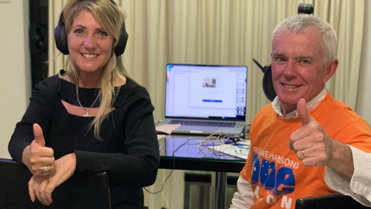 One Nation's Dawson candidate Julie Hall and One Nation Senator Malcolm Roberts at the Coral Cay Motel in Mackay. Picture: Duncan Evans