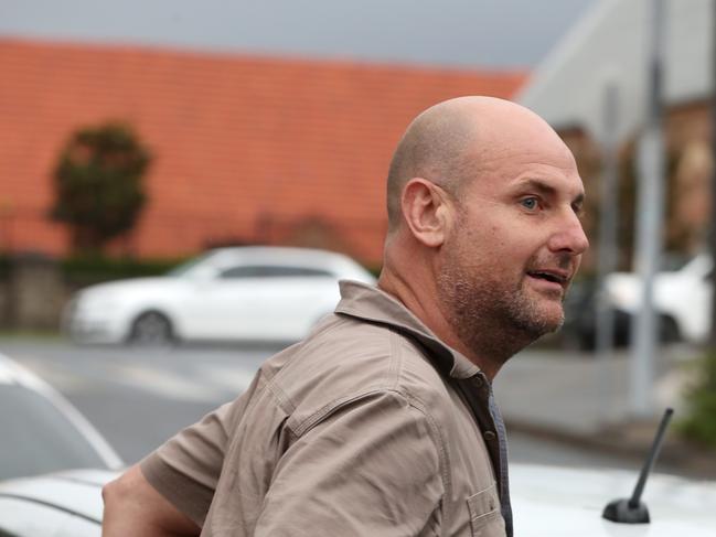 Paul Jewell leaving Wollongong Local Court on bail after being charged over alleged cocaine supply. Picture: Jonathan Ng
