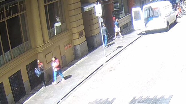 CCTV captures the man and woman around the time of the attempted abduction. Picture: Victoria Police