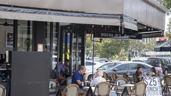 Mocha Jo's on Kingsway streetscape in Glen Waverley. Picture: Andy Brownbill