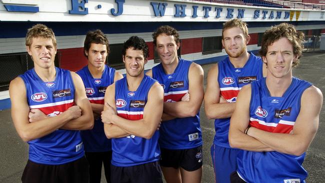 The 2009 Dogs (from left) Ryan Hargrave, Daniel Giansiracusa, Lindsay Gilbee, Mitch Hahn, Patrick Bowden and Bob Murphy.