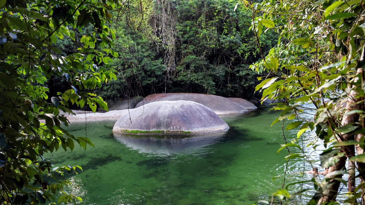 The Babinda Boulders swimming hole at Babinda Creek. Picture: Brendan Radke