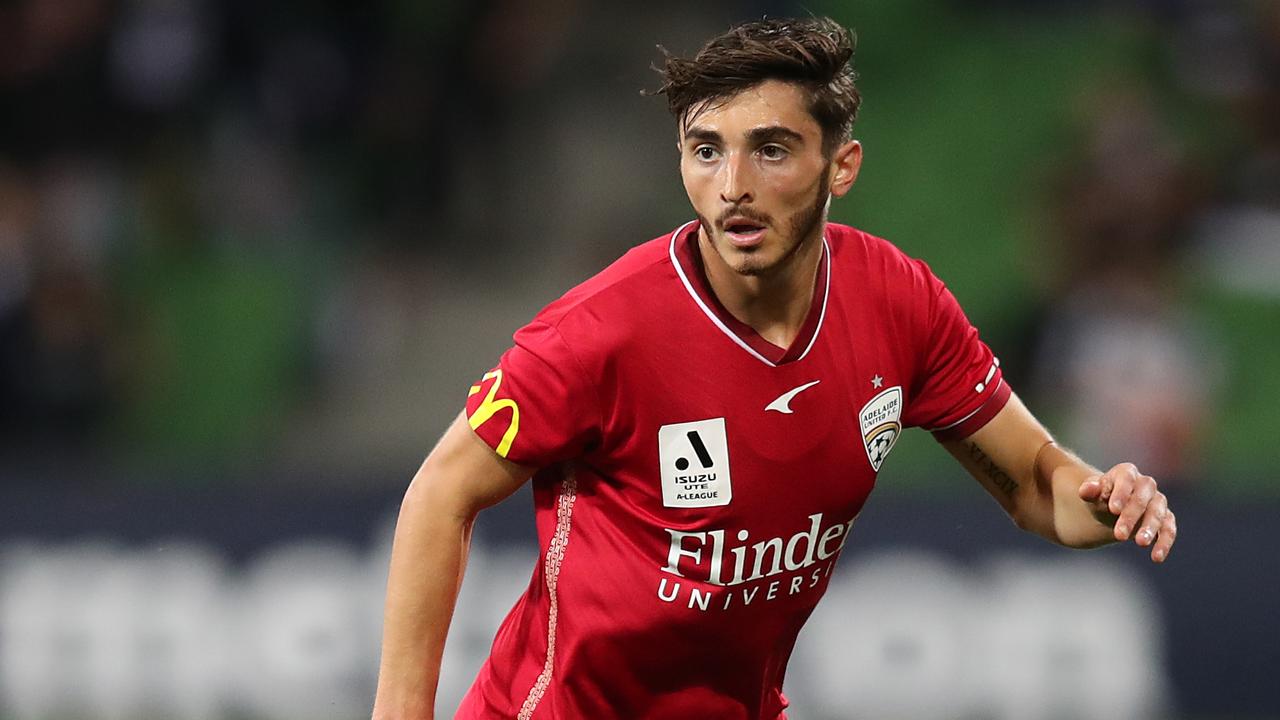 Joshua Cavallo in action for Adelaide United against Melbourne Victory. (Photo by Graham Denholm/Getty Images)