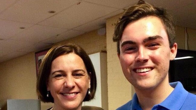 Deb Frecklington and Gold Coast's Young LNP chair Barclay McGain - Photo Supplied