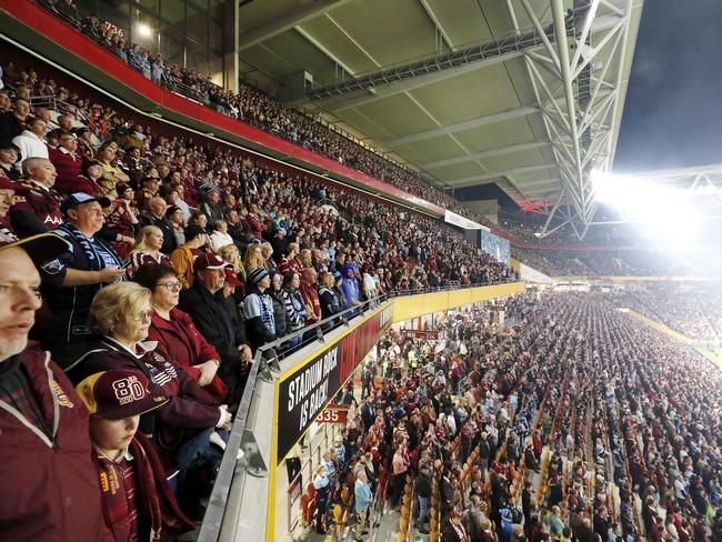 The crowd pictured at Suncorp Stadium during game two of State Of Origin, Brisbane 27th of June 2021.  (Image/Josh Woning)