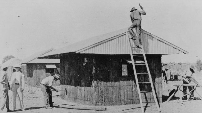 A hut getting built at the historical Kahlin Compound. PICTURE: Supplied