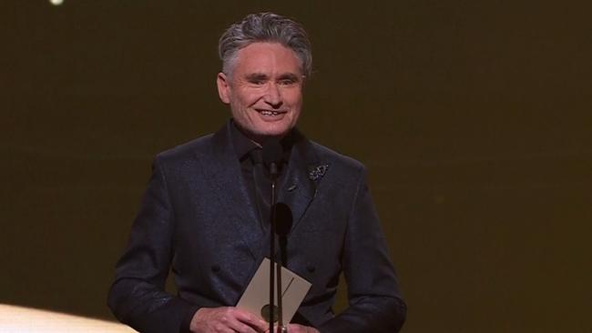 Dave Hughes presented the Gold Logie. Picture: Nine