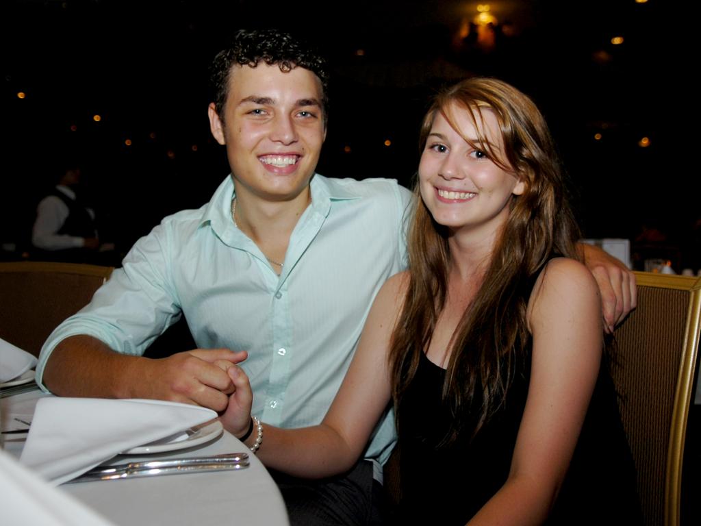 Josh Higgins and Sarah Beames at the 2009 St John’s Catholic Senior College formal. Picture: NT NEWS