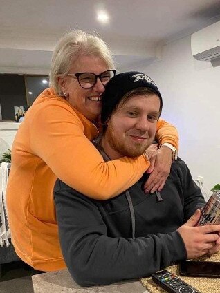 Lachlan Carslake with his mother Louise Standfield. Picture: Facebook