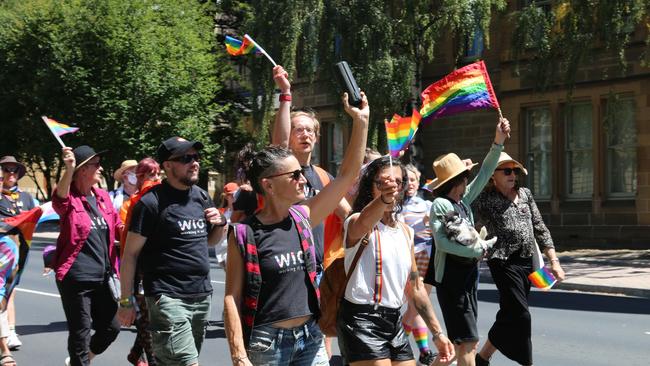 TasPride pride march Hobart 2025. Picture: Elise Kaine