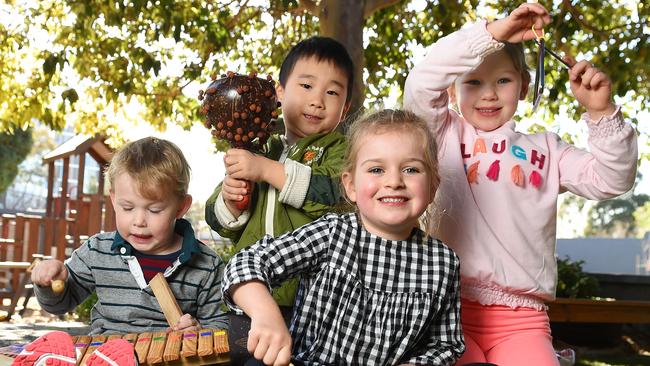 Armadale Early Learning Centre’s Clancy, Sosuke, Olivia and Grace. Picture: Josie Hayden