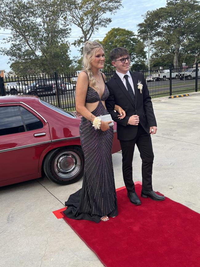 Students arrive at Maryborough State High School's formal.