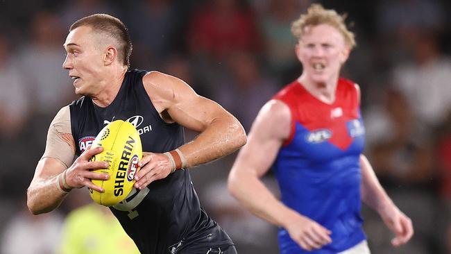 Patrick Cripps was brilliant on Thursday night. Picture: Michael Klein