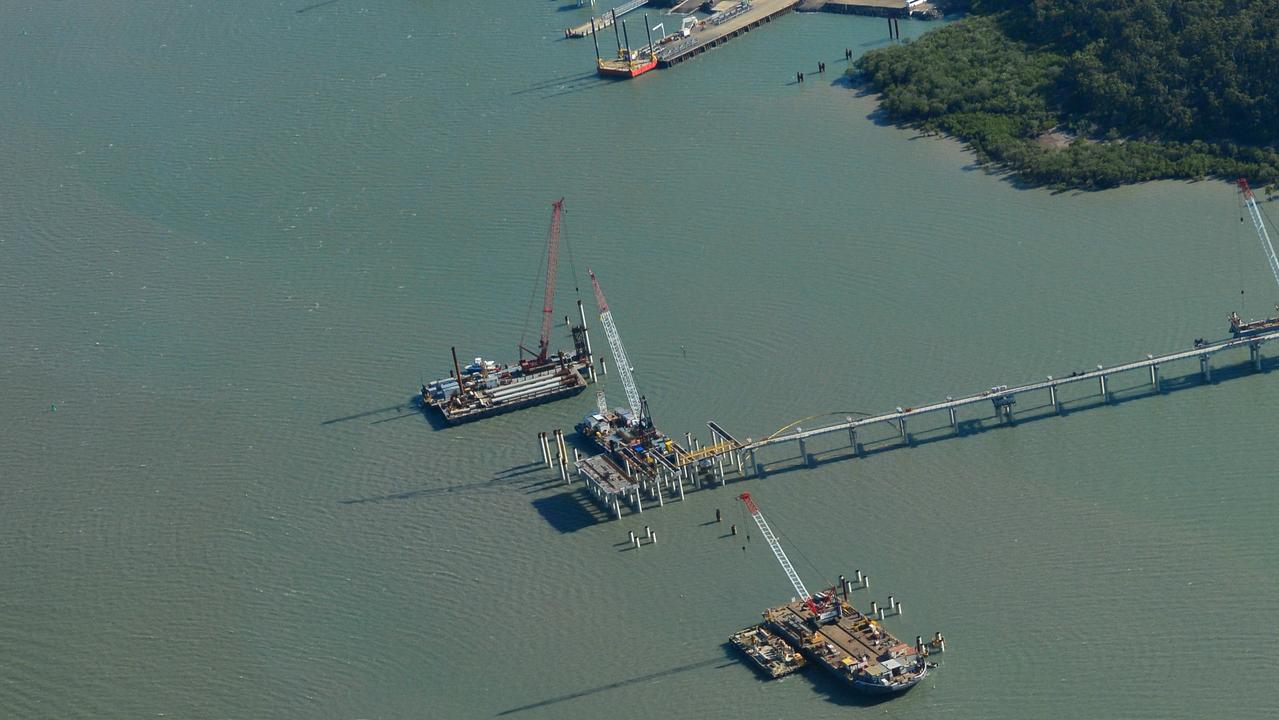 Aerial view of dredging in the Gladstone Harbour. Photo Brenda Strong / The Observer