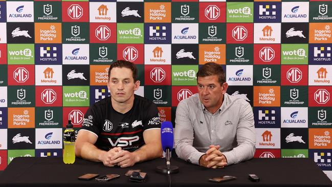 Demetriou faces the press after the latest loss. (Photo by Cameron Spencer/Getty Images)