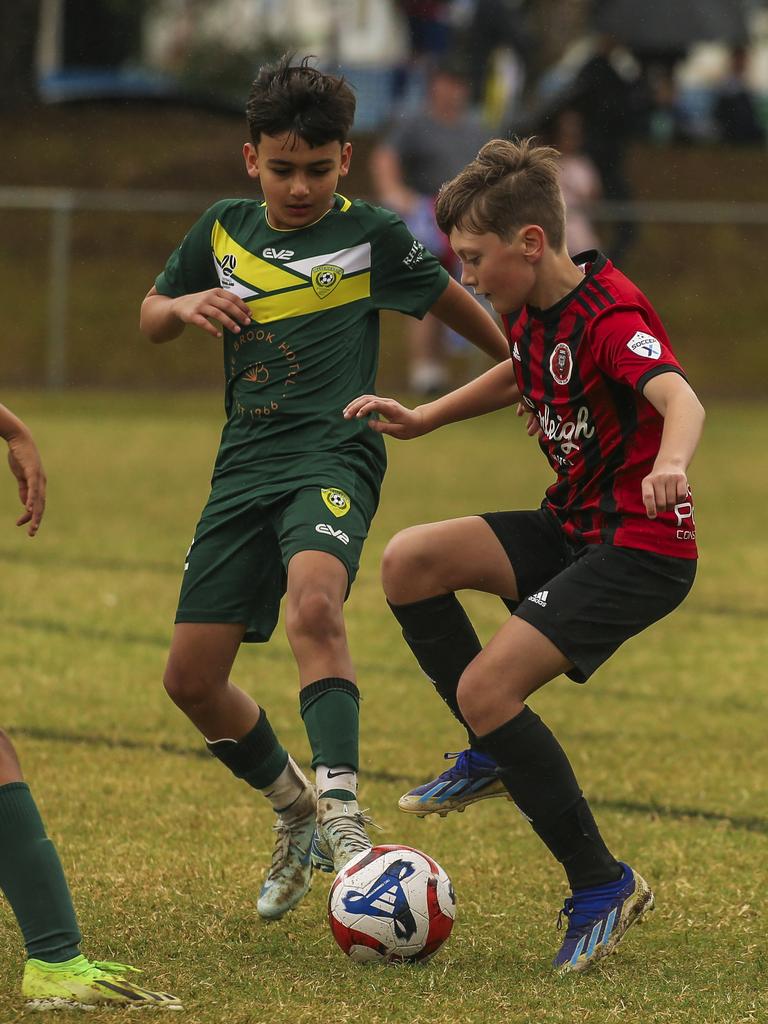 U/10Ã•s Michelton FC V Burliegh in the Premier Invitational Football Carnival at Nerang. Picture: Glenn Campbell