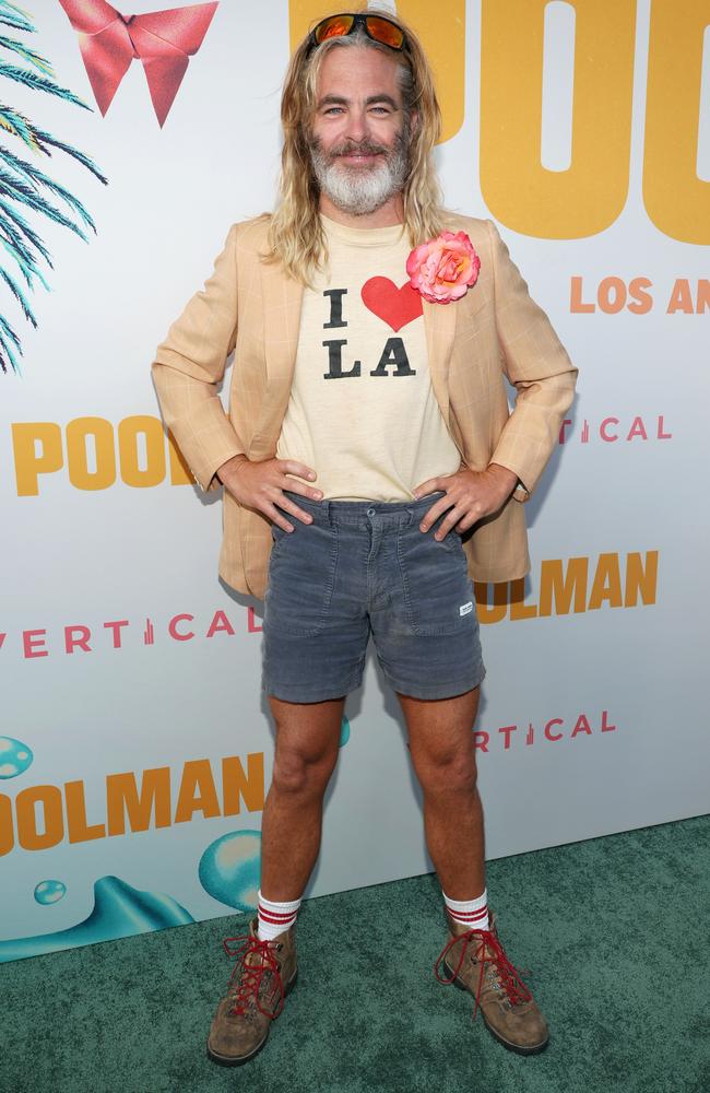 Chris Pine attends the Los Angeles premiere of "Poolman". Picture: Monica Schipper/Getty Images