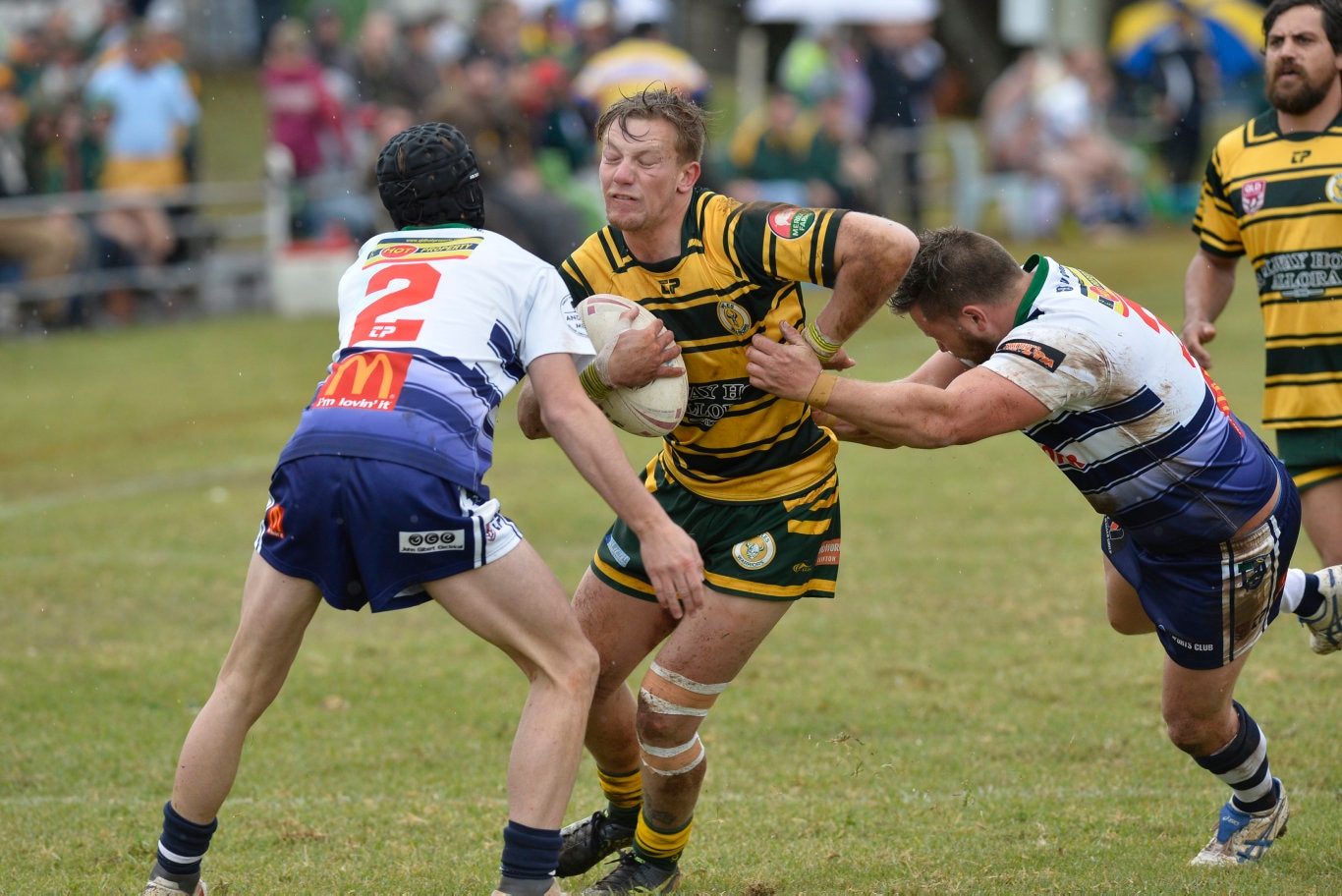 Wattles player Nicholas Van Der Poel against Brothers in TRL Premiership round nine rugby league at Glenholme Park, Sunday, June 2, 2019. Picture: Kevin Farmer