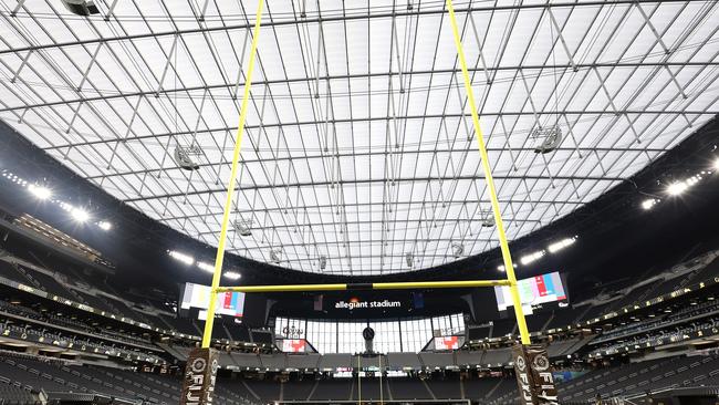 The roof over Allegiant Stadium in Las Vegas, which the NSW Government is looking to replicate at Accor Stadium. Picture: Ezra Shaw/Getty Images