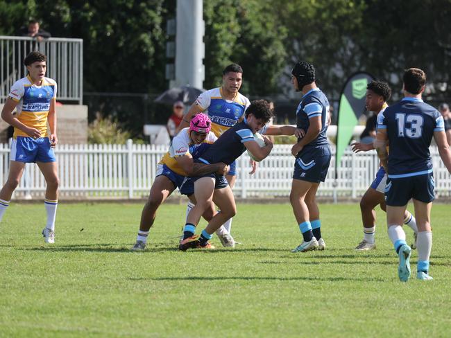Pictured is The Peter Mulholland Cup at Ringrose Park, Wentworthville today. Patrician Brothers Blacktown v Matraville SHS. Picture: Tim Hunter.