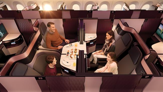 Qatar Airways has one of the more popular business class cabins with travellers. Picture: Qatar