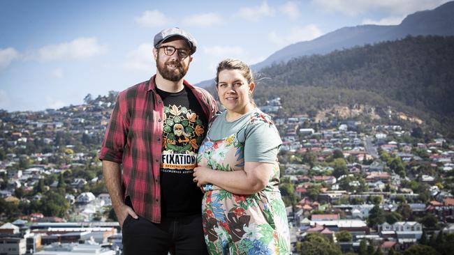 Robert and Chantell McShane are strong advocates of the Australian Government’s First Home Loan Deposit Scheme. With the help of the scheme, the couple are set to become homeowners in Tasmania for the first time. Picture: LUKE BOWDEN