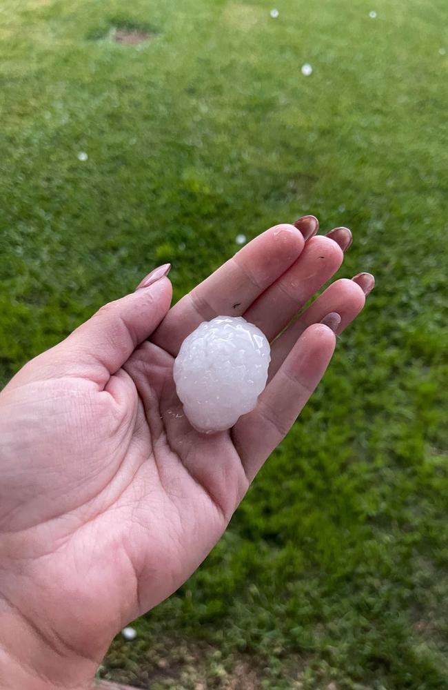 Hail from Parkwood on the Gold Coast earlier this year. Picture: Facebook