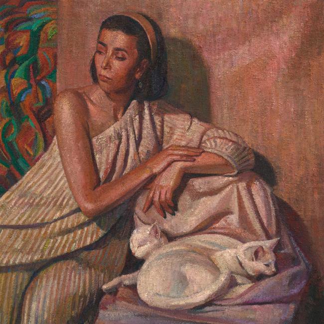 Archibald Prize 2025 finalist, Yvette Coppersmith ‘Self-portrait with two cats’ © the artist, image © Art Gallery of New South Wales, Jenni Carter Sitter: Yvette Coppersmith