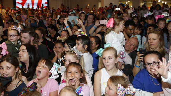 JoJo Siwa has a huge young female fan base and many queued for hours to see her Sydney show. Picture: AAP /David Swift.