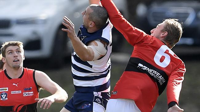 Jae Wilton played his 100th senior game for Macedon. Picture: Andy Brownbill