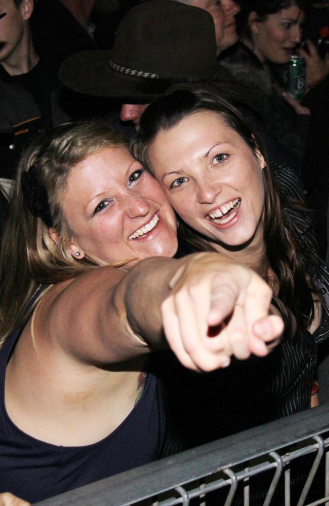 Marissa Dyba and Jodie Buchanan having a dance at Main Stage. Picture: Craig Warhurst