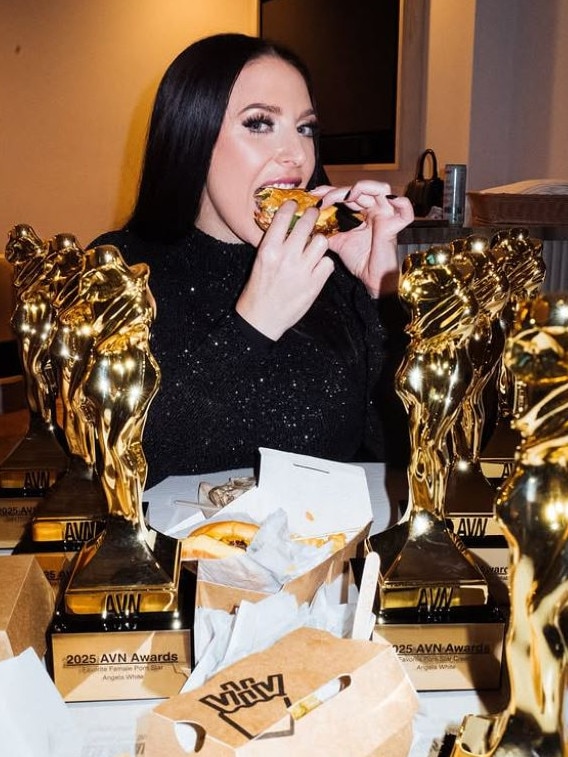 She took home seven awards that night. Picture: Instagram/theangelawhite