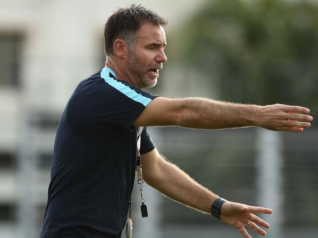 MALACCA, MALAYSIA - OCTOBER 02:  Assistant coach Ante Milicic gestures during an Australia Socceroos training session at Hang Tuah Stadium on October 2, 2017 in Malacca, Malaysia.  (Photo by Robert Cianflone/Getty Images)