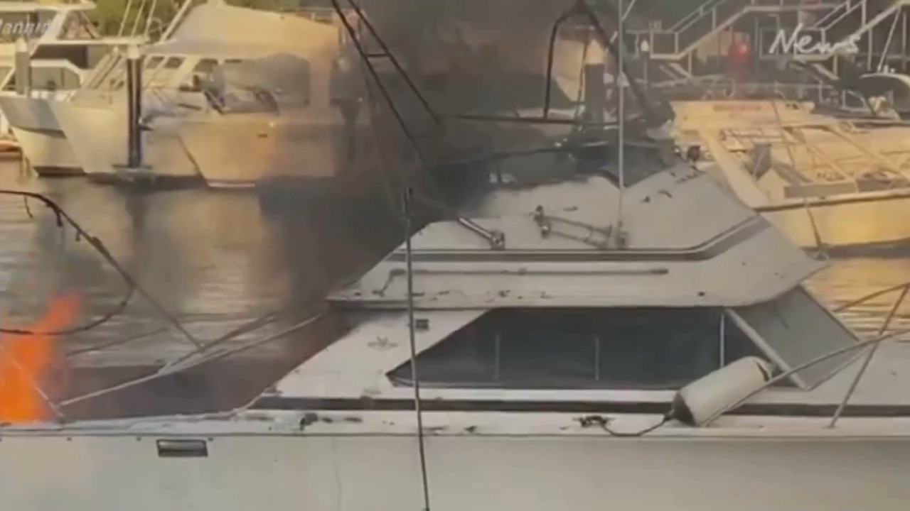 Boat explodes into flames on NSW Hawkesbury River