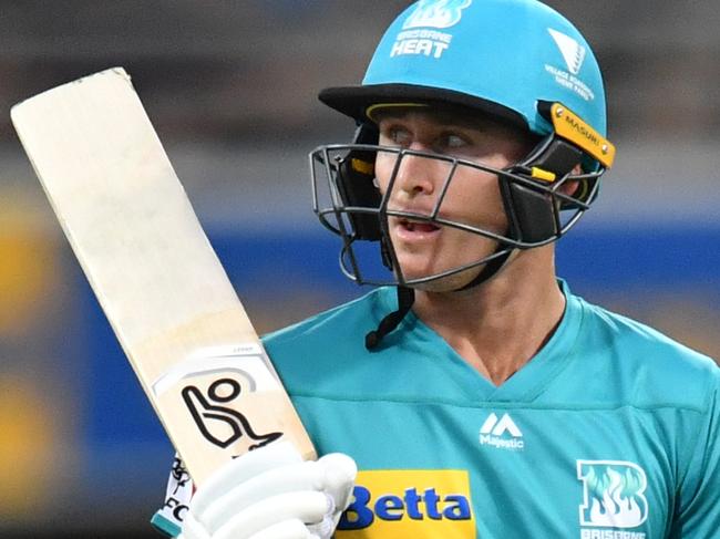 Marnus Labuschagne of the Heat is seen after losing his wicket to Tom Curran of the Sixers during the Big Bash League (BBL) cricket match between the Brisbane Heat and the Sydney Sixers at The Gabba in Brisbane, Thursday, January 23, 2020. (AAP Image/Darren England) NO ARCHIVING, EDITORIAL USE ONLY, IMAGES TO BE USED FOR NEWS REPORTING PURPOSES ONLY, NO COMMERCIAL USE WHATSOEVER, NO USE IN BOOKS WITHOUT PRIOR WRITTEN CONSENT FROM AAP