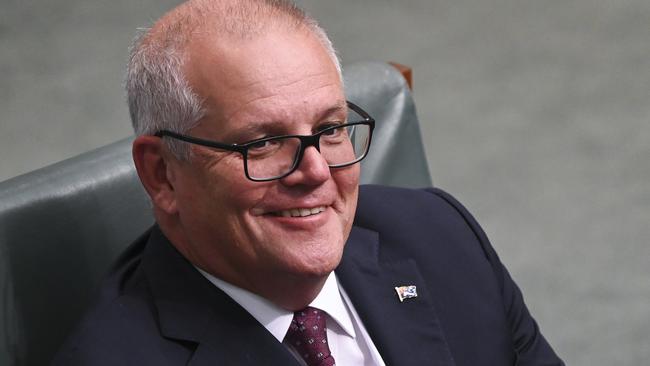 Scott Morrison during Question Time at Parliament House in Canberra. Picture: NCA NewsWire / Martin Ollman