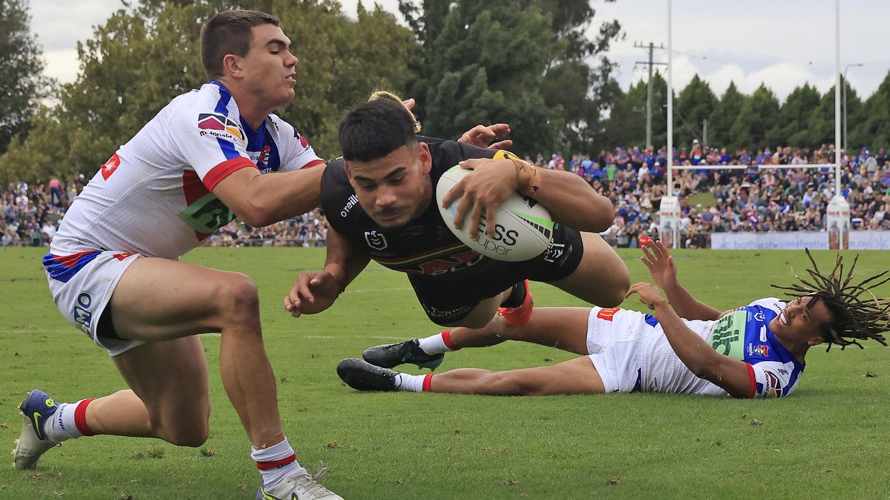 Taylan May had a day out against the Knights. Picture: Mark Evans/Getty Images