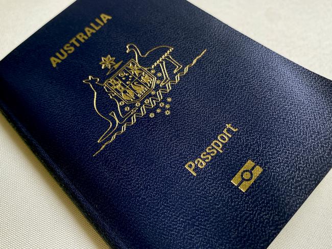 SYDNEY, AUSTRALIA - NewsWire Photos - 13 DECEMBER, 2023: Editorial generic image of an Australian passport. Picture: NCA NewsWire / Nicholas Eagar