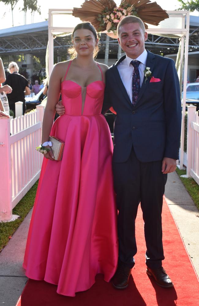 Sorren Perien and Mikayla Sherwell at the Caloundra State High School formal 2024.