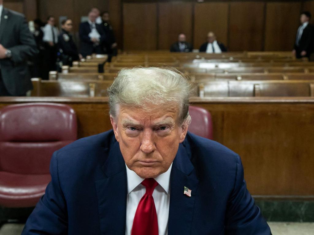 Former US President Donald Trump attends the first day of his trial at Manhattan Criminal Court in New York City. Picture: AFP