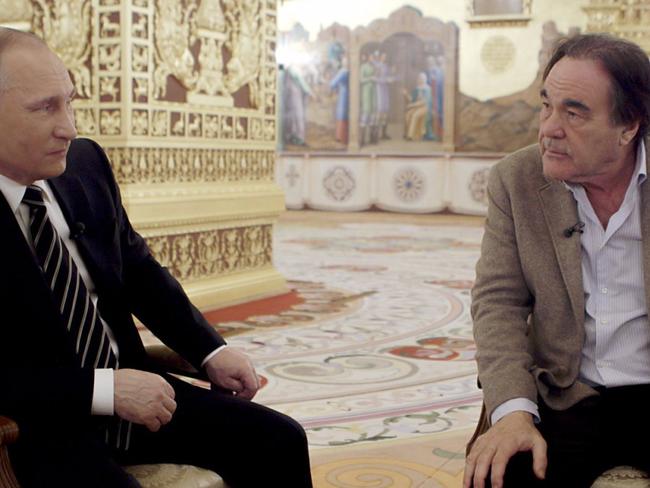 Oliver Stone and Vladimir Putin — 'The Putin Interviews'. Picture: Showtime