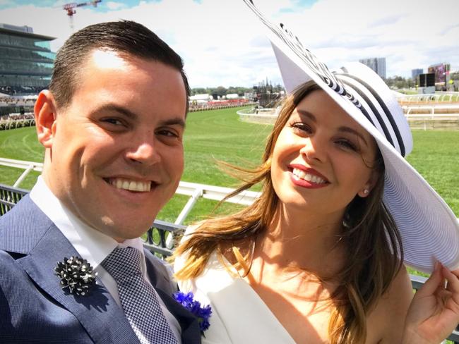 Chris O'Keefe and Yvonne Sampson at the races.