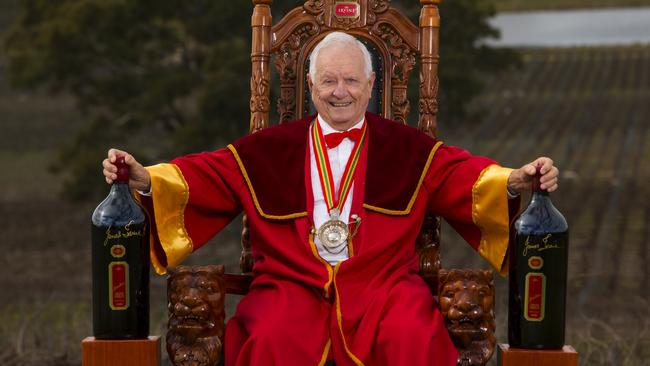 Barossa Valley winemaker Jim Irvine in his 90th year Picture: Dragan Radocaj