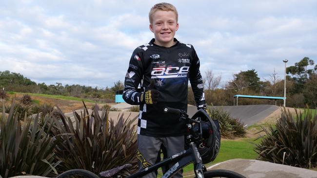 Ashton Smith of the Frankston Sharks BMX club. File picture.