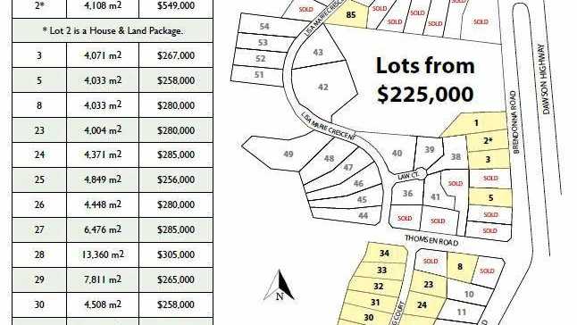 A new brochure has been released advertising 18 new lots released within Beecher Estates. Picture: Lowtian