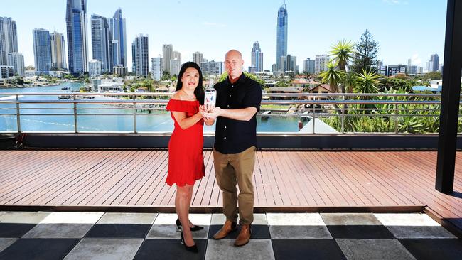 Surfers Paradise is the inspiration behind Paradise Gin – the brainchild of Debby Lo-Dean and husband Conrad Dean. Photo: Scott Powick