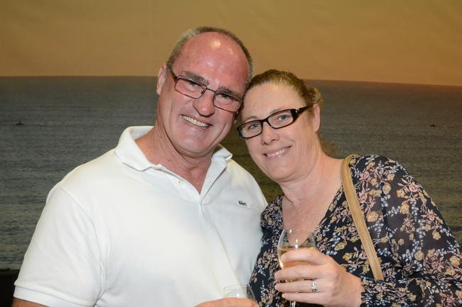 Gordon and Kerrie Guyer at launch of display for Sunland’s Magnoli apartments, Nerang. Picture: Regina King