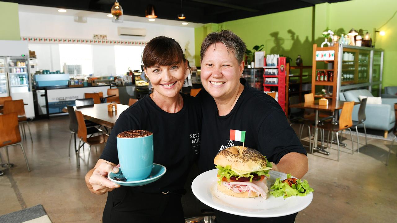 Papa Christo's Deli/Cafe team members, Carol Stanek and Karyl Pattison have opened their doors on Stokes Street. Picture: Shae Beplate.